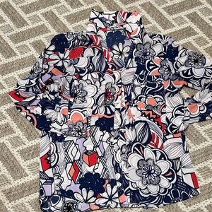 Express Multicolor Abstract Portofino Shirt